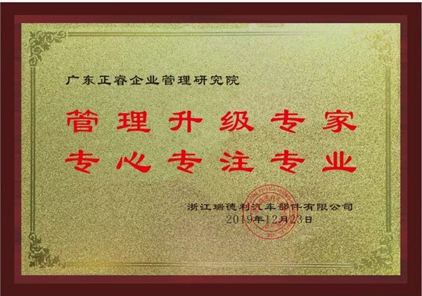 蔡總代表瑞德利公司授予正睿咨詢(xún)牌匾